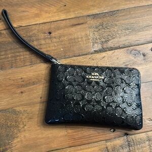 Black coach change purse